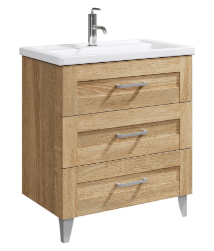 Тумба с умывальником AQWELLA Foster 81 Дуб сомна FOS01083DS